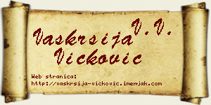 Vaskrsija Vicković vizit kartica